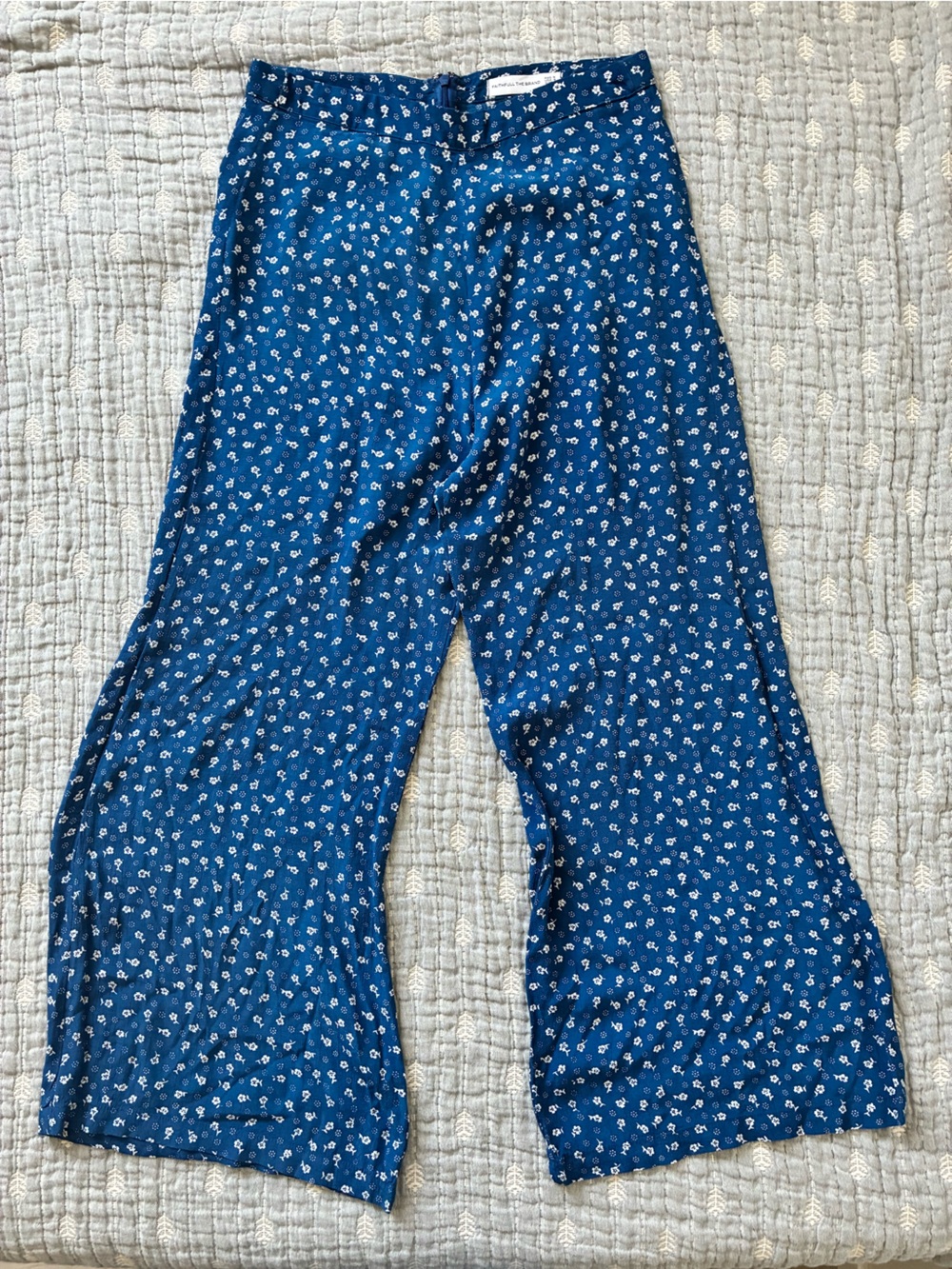 Faithfull the Brand Blue Floral Flowy Pants